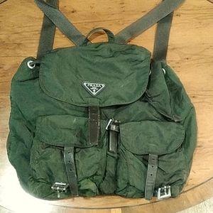 Authentic Prada Army Dark Green Nylon Bag Purse